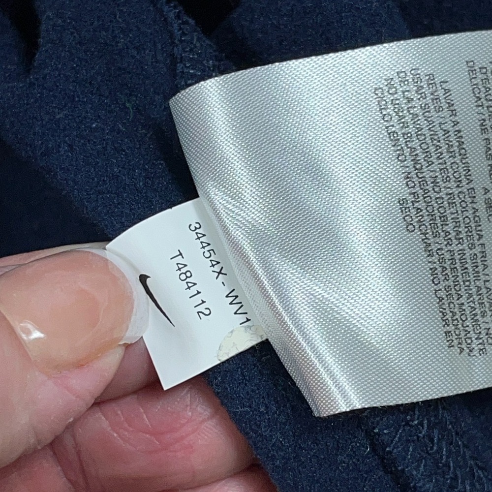 West Virginia Mountaineers Hoodie Men Large Blue Nike Dri Fit WVU Sweatshirt A99 - Picture 6 of 11